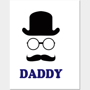 Daddy - Little Man Mustache Posters and Art